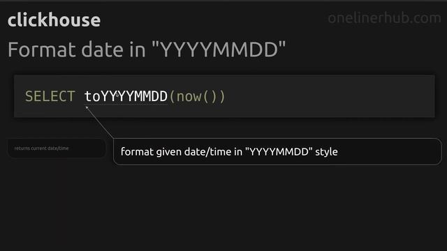 Format date in YYYYMMDD #clickhouse смотреть онлайн