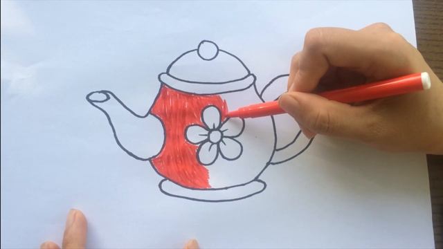 How to draw a teapot? | Как нарисовать чайник? смотреть онлайн
