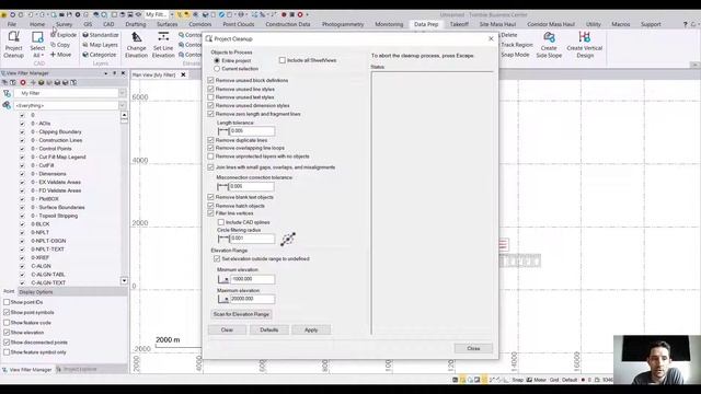 Trimble Business Center - Importing And Cleaning Dwg File