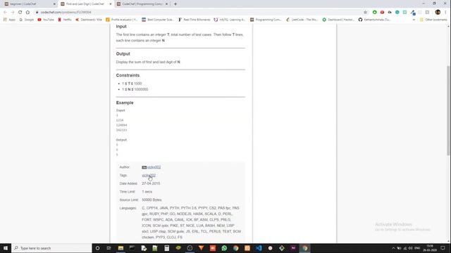 CodeChef - Beginner's problems in C++ : First and Last Digit(FLOW004) смотреть онлайн