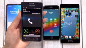 Lenovo P1 incoming Call Samsung Galaxy S10 & S2 vs IPhone 6S
