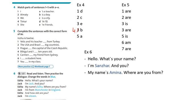 Ағылшын тілі 5 сынып. English Plus Home and away Student`s book 7 бет, Workbook 7 бет жауаптарымен смотреть онлайн
