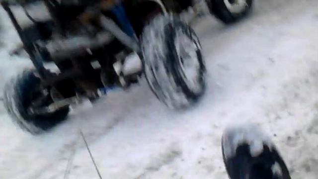 Самодельный картинг зимой