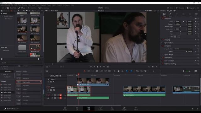 How to do a Multi-screen or Split-screen Effect in DaVinci Resolve смотреть онлайн