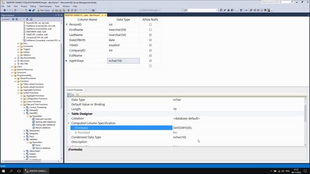 SQL Server 2016 Part 7 - Computed Columns смотреть онлайн