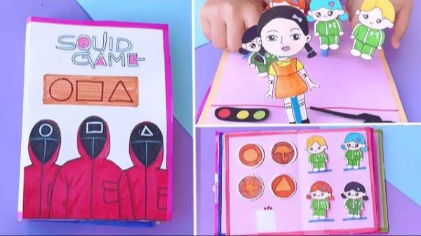 5 Squid gaming book /  Paper Games book / DIY squid Gaming Book / easy to make / DIY Paper games
