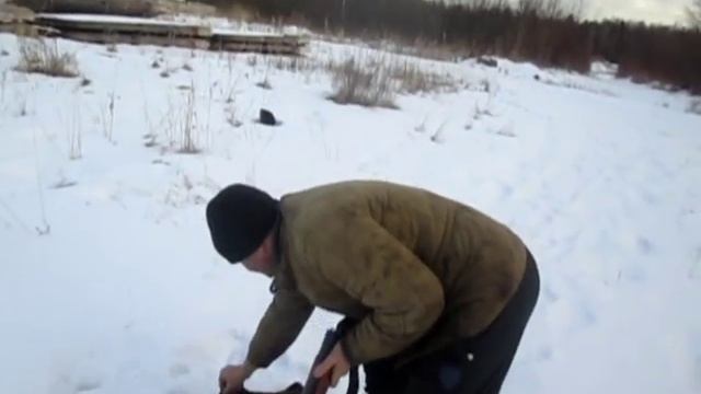 Сострел стволов иж 94 ТАЙГА! Пристрелка открытого прицела на 50 метров! смотреть онлайн