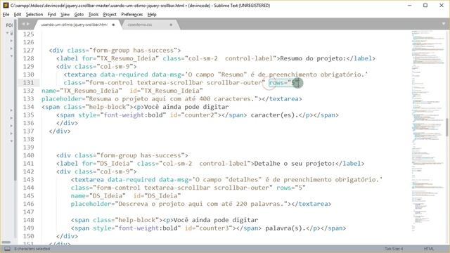 Formulário HTML 5 com Bootstrap - usando Jquery Scrollbar смотреть онлайн