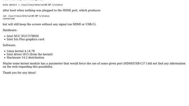 Unix & Linux: No signal on monitor if no device is attached to HDMI port during boot смотреть онлайн