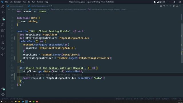 33. Test http request that has custom headers using Http Client Testing Module - Angular Testing смотреть онлайн