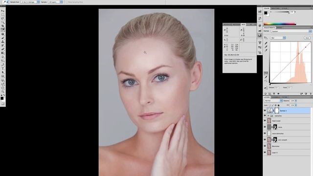 Skin Colour Correction Using Curves in Photoshop смотреть онлайн