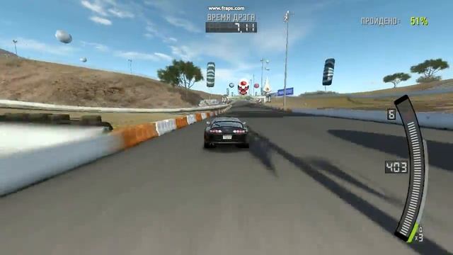 драг рекорд на -Toyota Supra в Need For Speed ProStreet 985 л\с