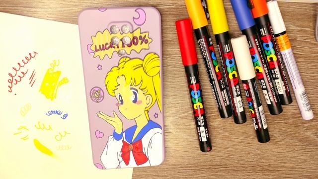 РИСУЮ НА ЧЕХЛЕ ДЛЯ ТЕЛЕФОНА маркерами POSCA смотреть онлайн