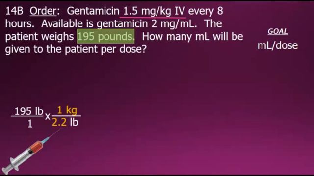 Use Patient Weight To Determine Drug Dosage (Entry Level), Part 5 – Intermediate Clinical Practice*