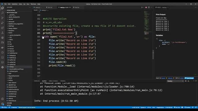 62. Python File IO - Write, Write+, Read+ смотреть онлайн