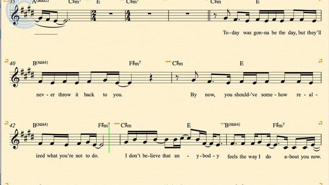 Horn in F - Wonderwall - Oasis - Sheet Music, Chords, & Vocals смотреть онлайн