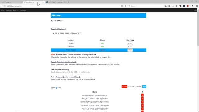 Testing WiFi Pineapple with ESP8266 Deauther смотреть онлайн