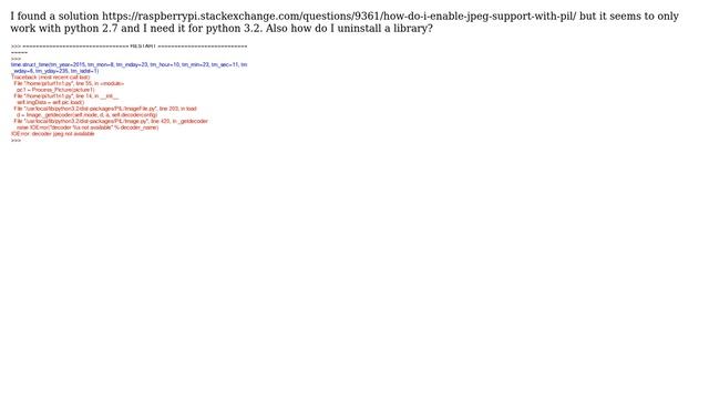 Raspberry Pi: How to make IO Error: Decoder jpeg go away? смотреть онлайн