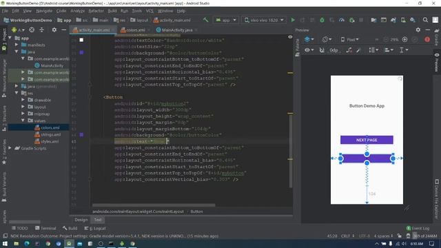 Button OnClick On Android Studio | Button OnClickListener()| 05 смотреть онлайн