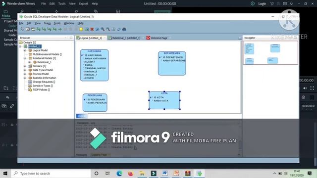 Penggambaran Entiti relation ship menggunakan aplikasi Oracle SQL Data Modeler смотреть онлайн