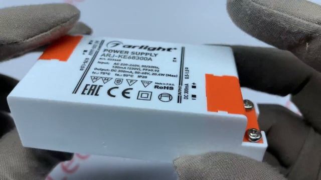 Блок питания ARJ-KE68300A (20W, 300mA, PFC) (ARL, IP20 Пластик, 5 лет) Арт.023448 смотреть онлайн