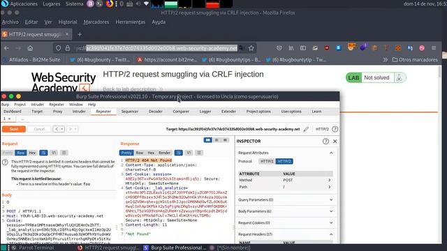 HTTP/2 request smuggling via CRLF injection смотреть онлайн