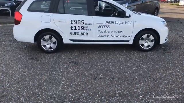 EO69UAU DACIA LOGAN MCV COMFORT TCE WHITE 2019, MC Glyn Hopkin Chelmsford Renault смотреть онлайн