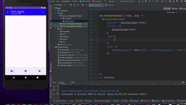 Kotlin With Jetpack Compose Ui And Material 3: Bottom Navigation With Scaffold смотреть онлайн