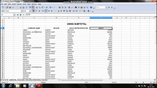 CLASS X IT 402 UNIT - 2 TOPIC: SUBTOTAL IN OPEN OFFICE CALC смотреть онлайн