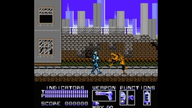 Dendy (Famicom,Nintendo,Nes) 8-bit Robocop 1 part stage 1