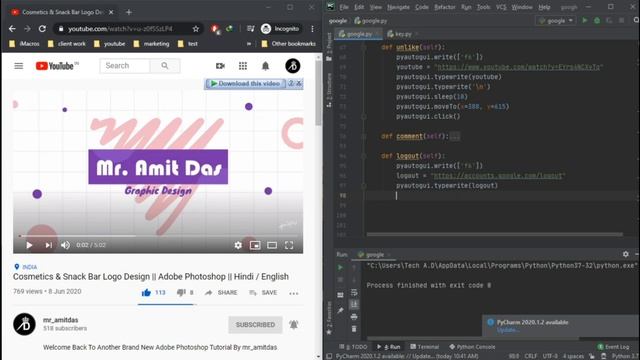Automating Google Logout using Python || Pyautogui || Hindi/English смотреть онлайн