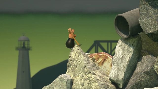 Мужик в котле с молотом в GettingOverIt #3 - Twins2bro