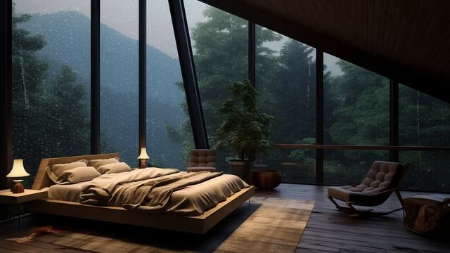 Rain Sounds For Sleeping - Relaxing Sleep Music - Soft Rain Sleep - Piano Chill