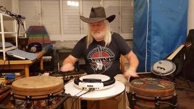 Korg Wavedrum and two djembes смотреть онлайн