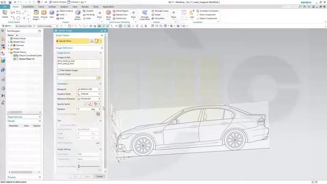 Import & Scale Images - Raster Image - Siemens NX 11 Training - Part Design