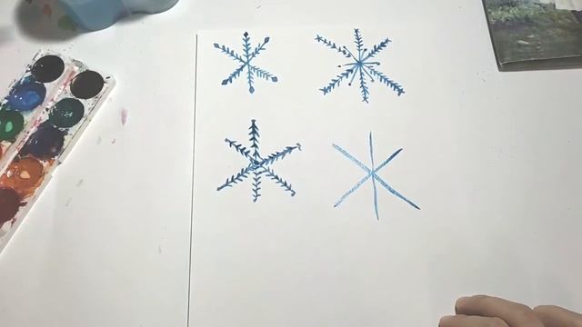 Рисуем снежинки. 6 способов || how to draw snowflakes in watercolor смотреть онлайн