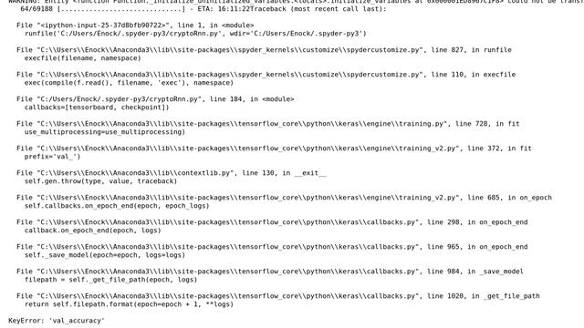 How do i go about fixing this error? i am trying to run model but keep getting this key error? смотреть онлайн