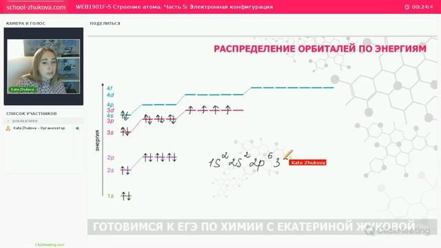 ЕГЭ 2020 Химия. Электронная конфигурация смотреть онлайн