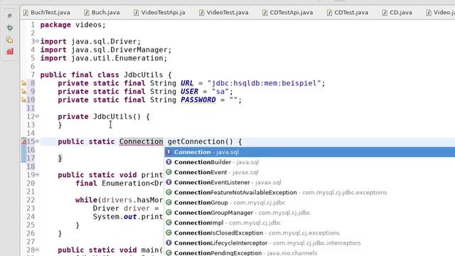 JDBC #2: Eine Verbindung zur Datenbank aufbauen смотреть онлайн