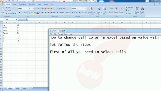 How To Change Cell Color In Excel Based On Value Of Another Cell | change colour of cell in excel смотреть онлайн