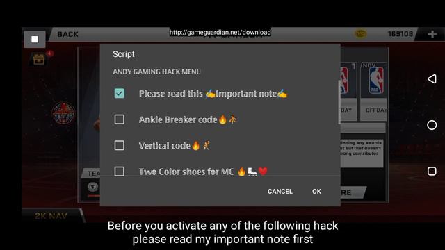 Ankle Breaker (AB) code for NBA 2K20 v75 to v98 смотреть онлайн