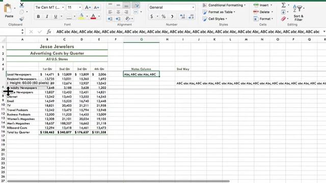 Hiding long text in Excel смотреть онлайн