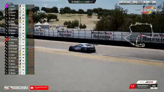 SSRI | Endurance | S02R01 | Laguna Seca | ACC | Simsport Racing International смотреть онлайн