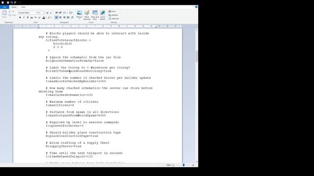 MineColonies - Config File Explained