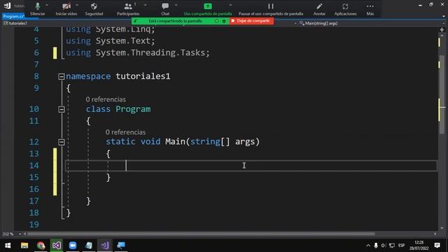 HOLA MUNDO CSHARP смотреть онлайн