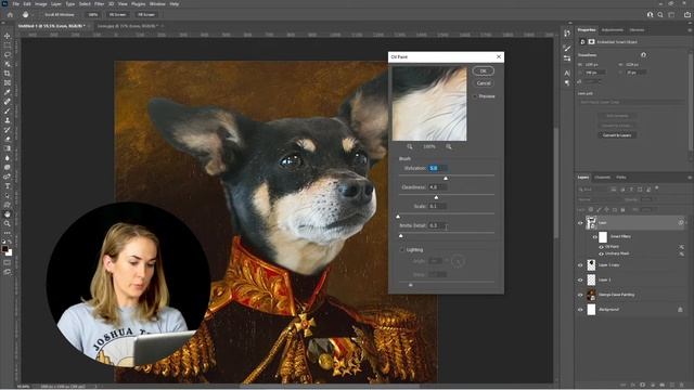 How to Make a Royal Pet Painting in Photoshop смотреть онлайн