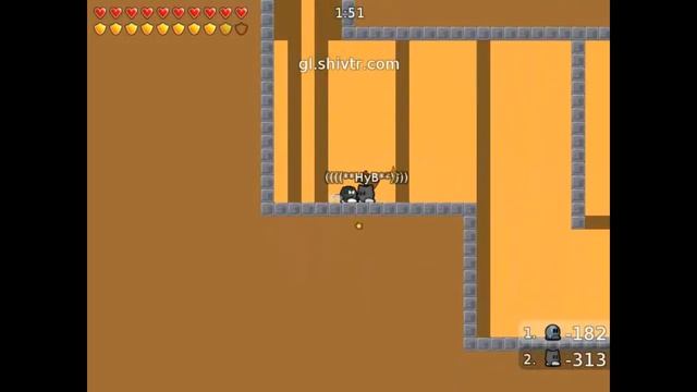 Развлекаемся на сервере типа DDRace в игре TeeWorlds #1 смотреть онлайн