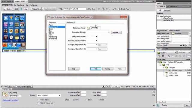 How to Create Spry and HTML Tooltips in Dreamweaver CS4 смотреть онлайн