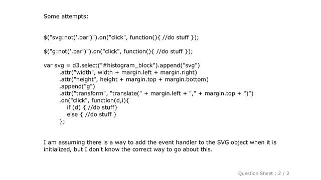 jQuery : Attaching 'onclick' event to D3 chart background смотреть онлайн