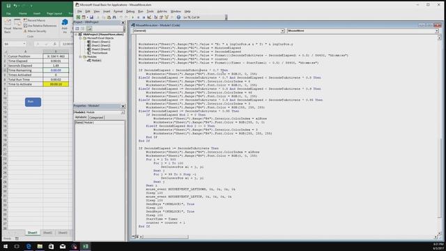 Mouse Mover - I Made The Mouse Cursor Move Automatically With Excel, No More AFK!